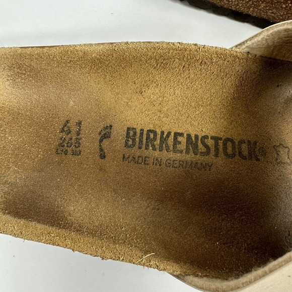 Birkenstock Madrid Womens Metallic Strap Slide Sandal Womens sz 41 US 10 Narrow - Picture 8 of 8